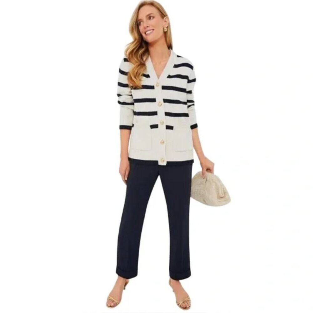 Tuckernuck Navy Duncan Pleated Cuffed Trouser Pants 6